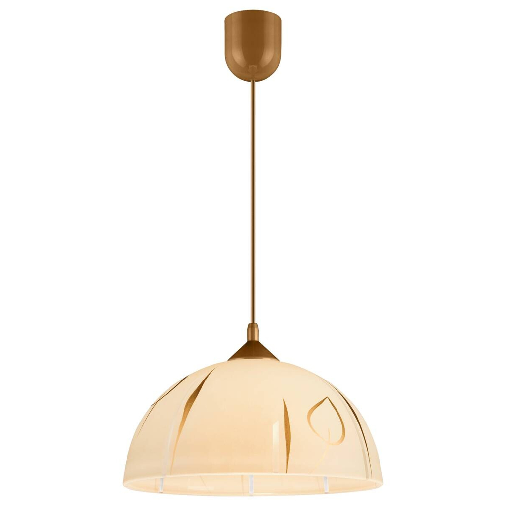 Lamkur Pendelleuchte Marcy gold Glas H/L: ca. 70x30 cm E27 1 Brennstellen