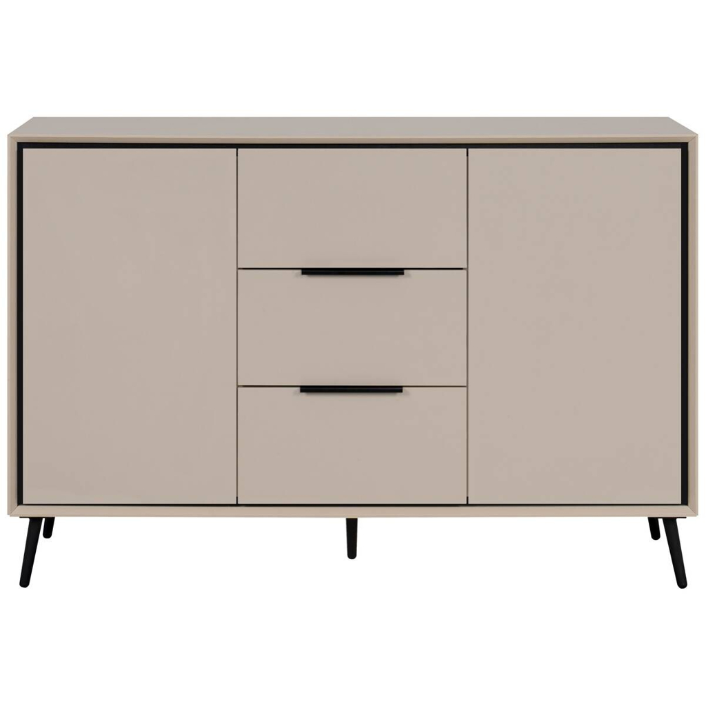 Kommode Arona sand schwarz B/H/T: ca. 135x90x38 cm