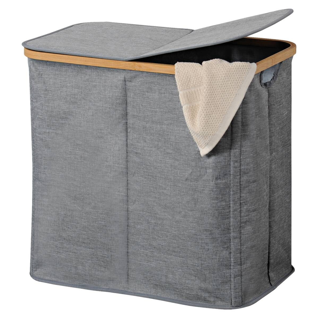 Kesper Wäschesammler grau Polyester B/H/T: ca. 54,5x50x33 cm