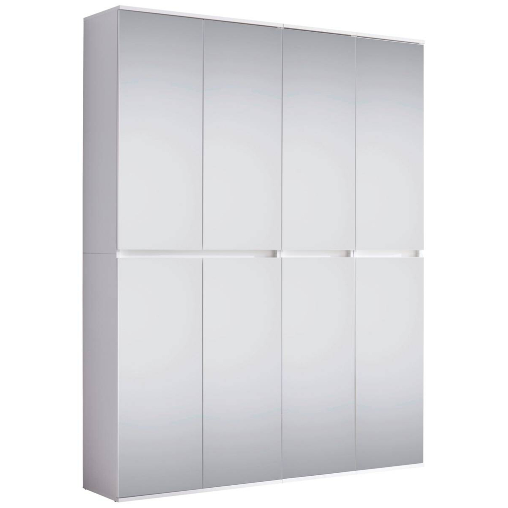 Garderobenschrank Mirror weiß B/H/T: ca. 148x191x34 cm