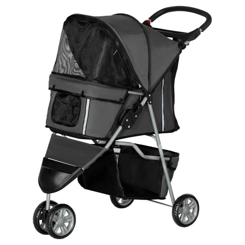 PawHut Hundewagen dunkelgrau Stahl B/H/L: ca. 45x97x75 cm