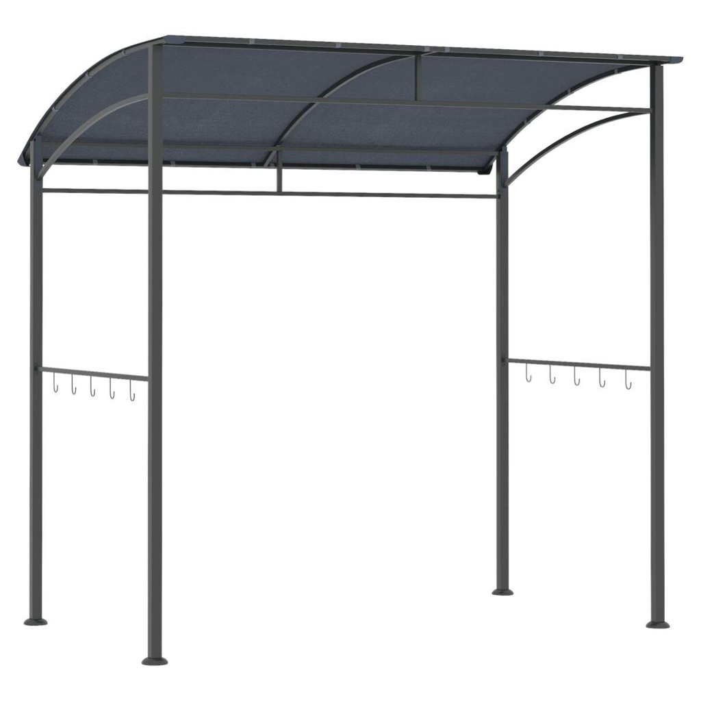 Outsunny Grillpavillon grau Polyester B/H/L: ca. 150x220x215 cm