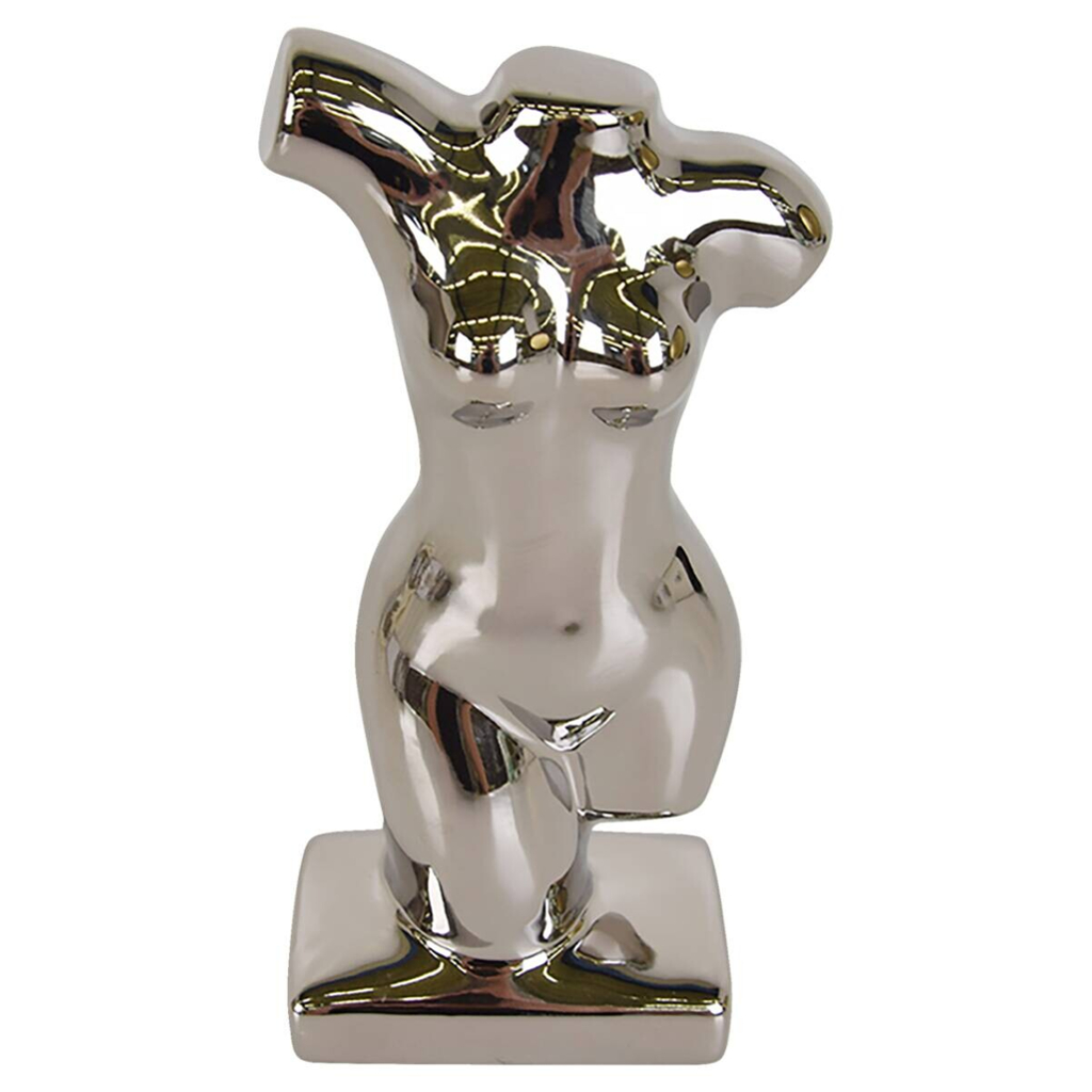 Dekorationsartikel silber Keramik H: ca. 18 cm
