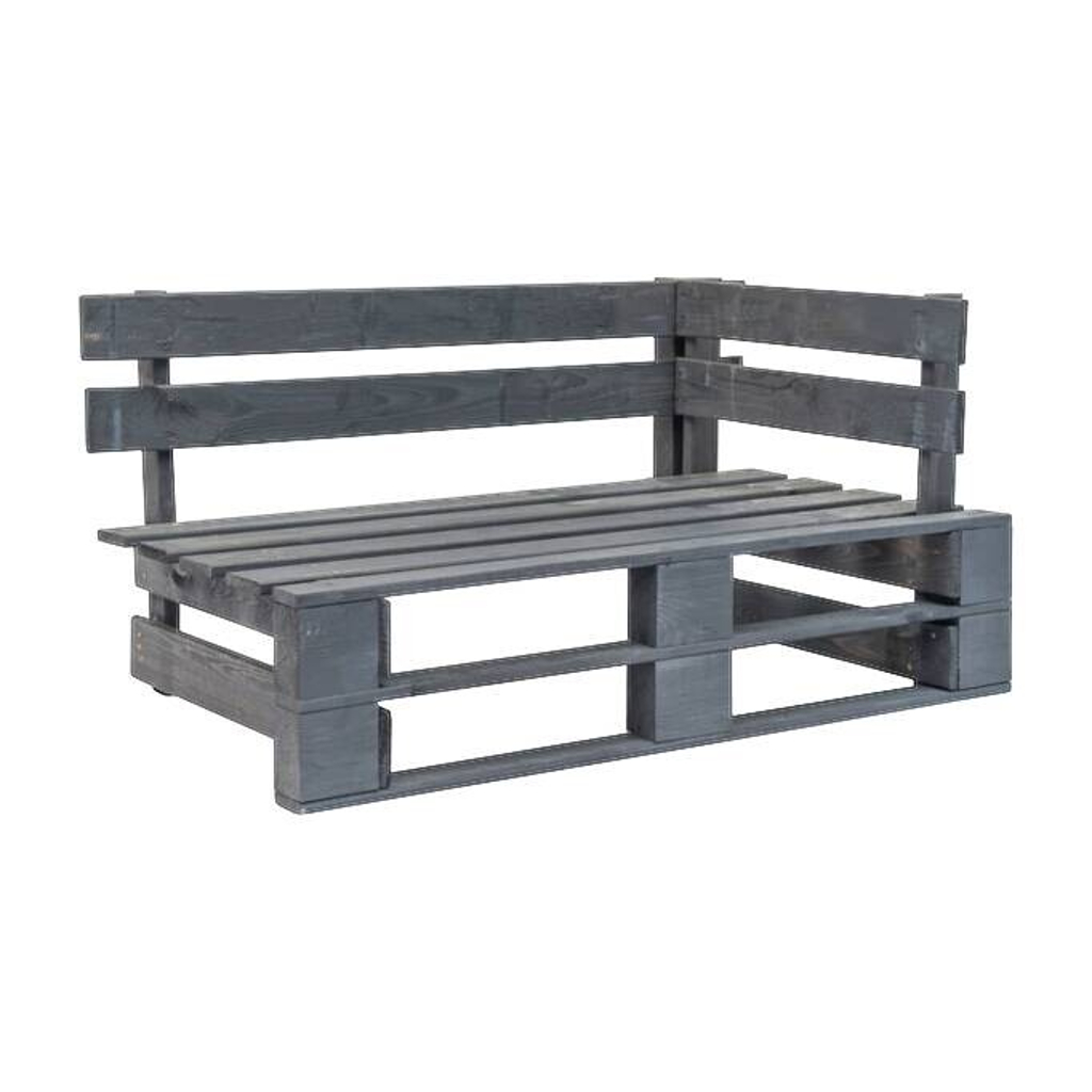 vidaXL Paletteneckbank grau Holz B/H/L: ca. 65x55x110 cm