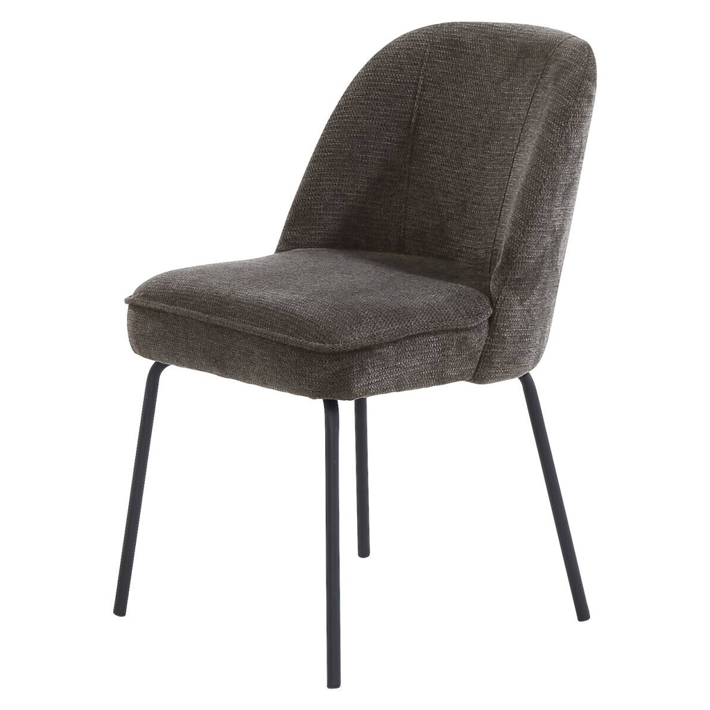Stuhl dunkelgrau Webstoff B/H/T: ca. 50x83x63 cm