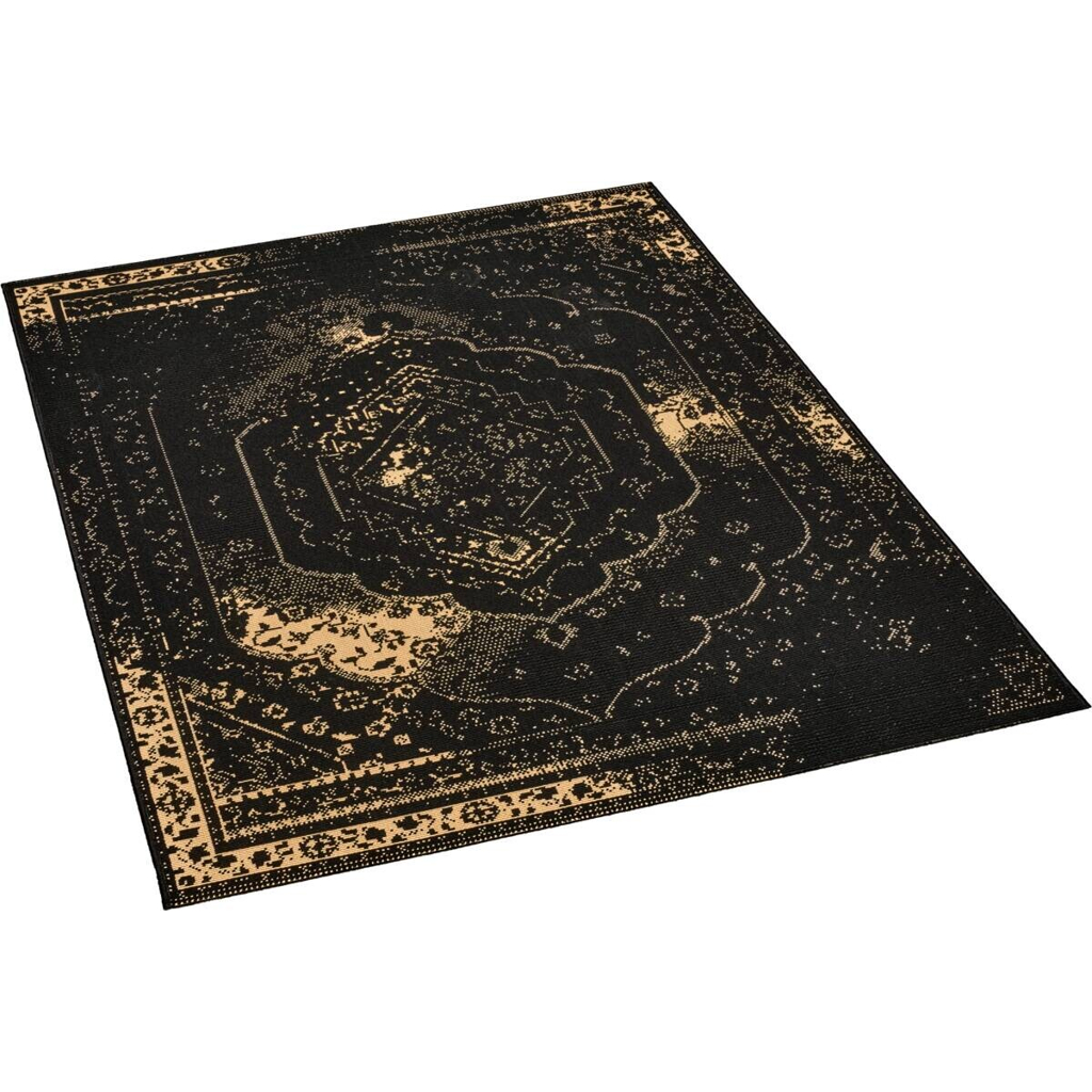 Webteppich Luxus schwarz B/L: ca. 120x170 cm