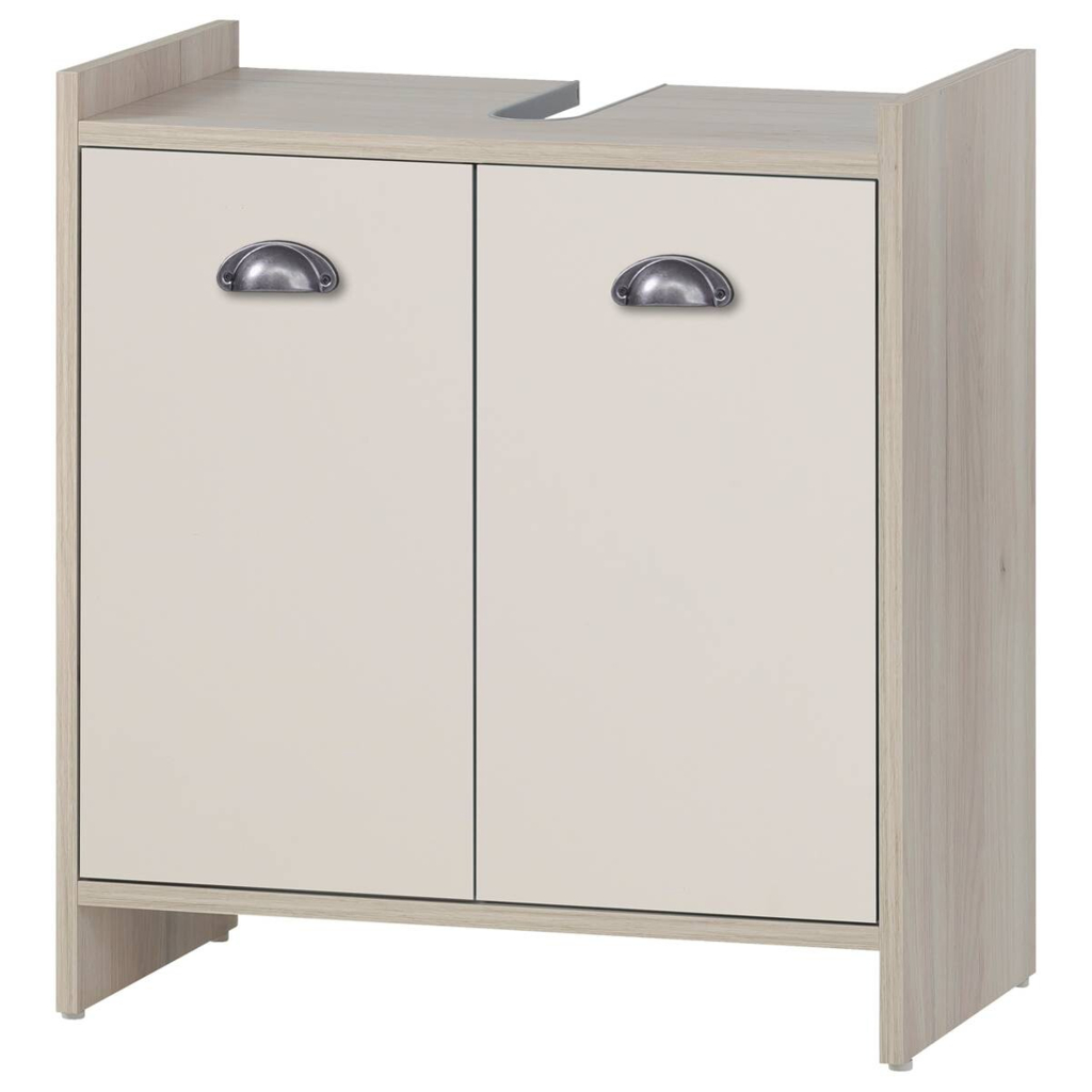 Waschbeckenunterschrank Lindholm Eiche Sand Nachbildung creme B/H/T: ca. 57x62x33 cm