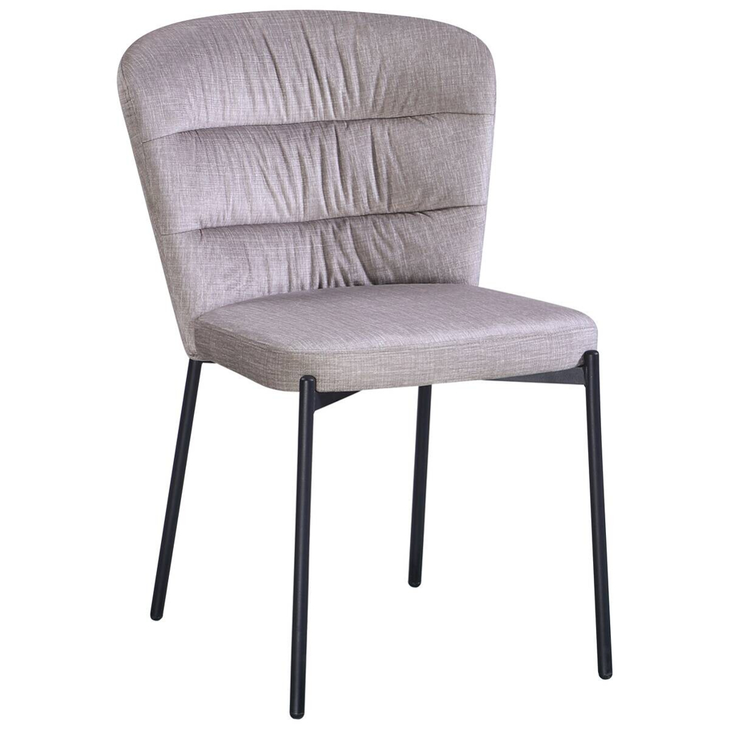 Stuhl Dora beige Velourstoff