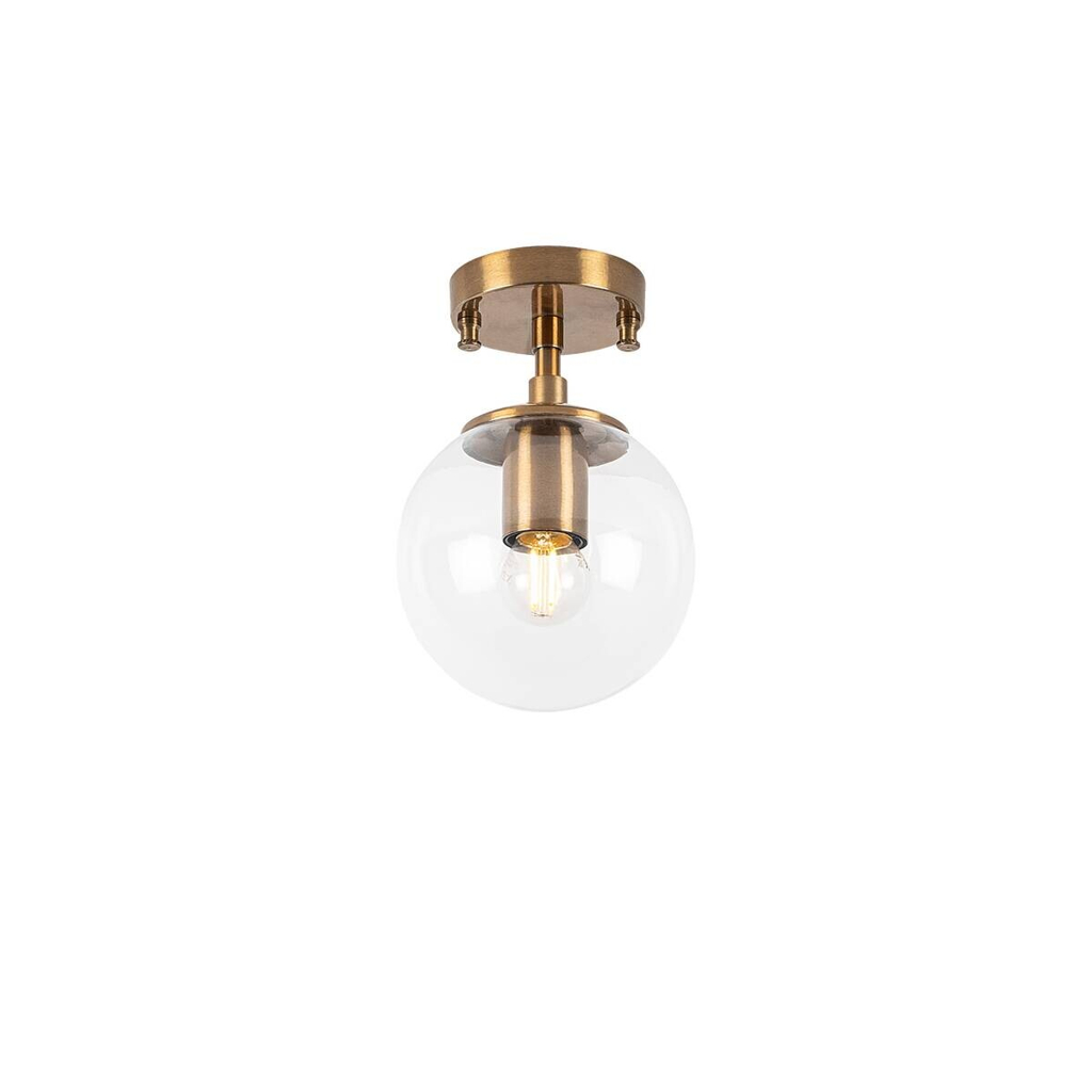 Opviq Deckenleuchte Atmaca bronze Glas Metall B/H/T/L/D: ca. 15x23x15x15x15 cm E14 1 Brennstellen