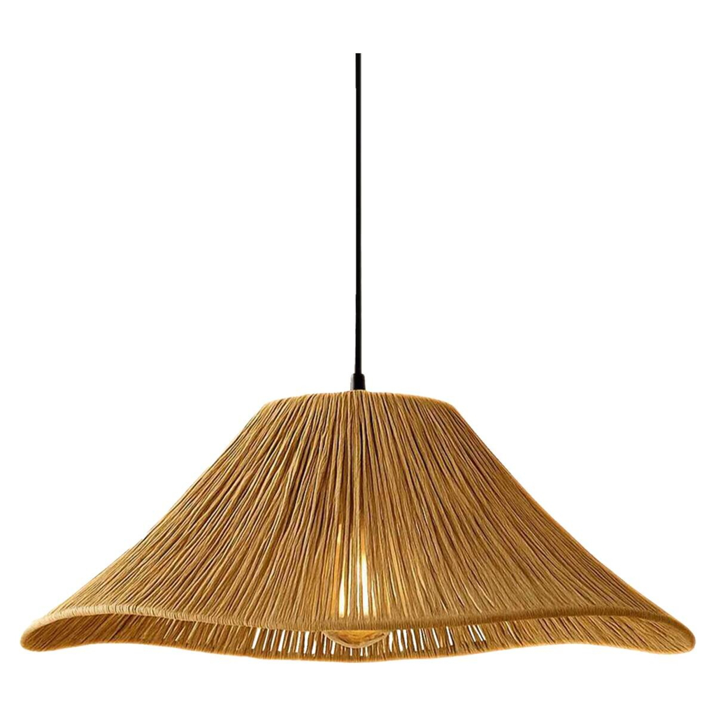 Opviq Pendelleuchte beige Kunststoff B/T/L: ca. 40x40x40 cm E27 1 Brennstellen