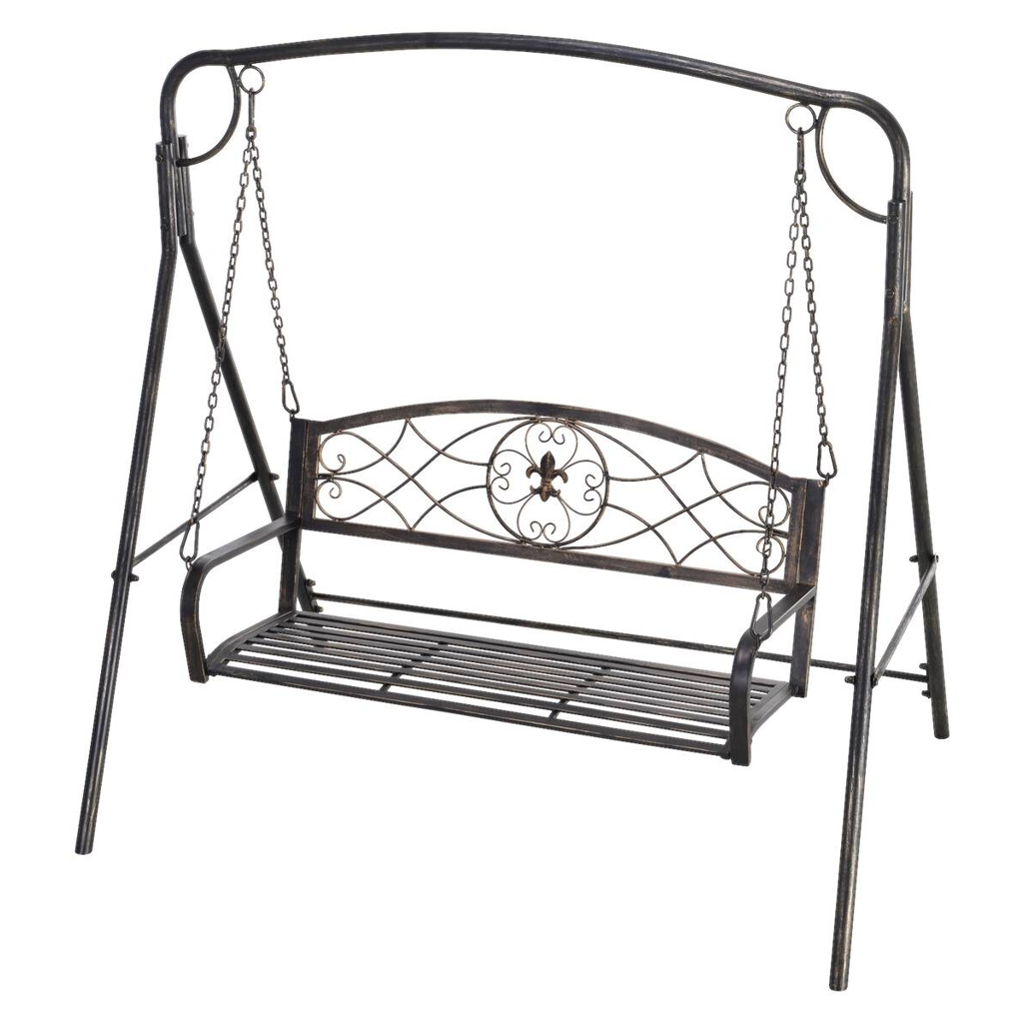 Outsunny Gartenschaukel bronze Metall B/H/L: ca. 123x175x167 cm