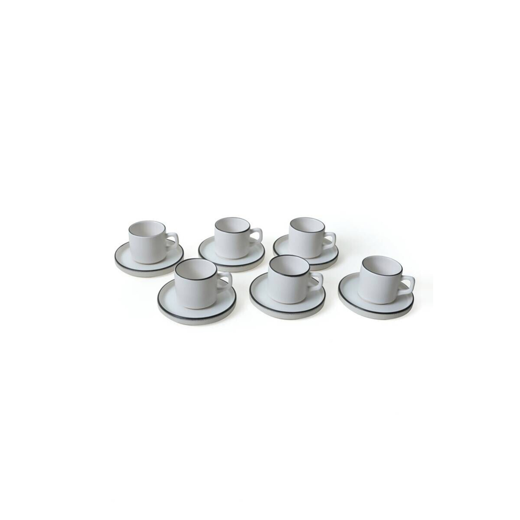 HermiaConcept Teetasse 12-tlg. weiß Steingut