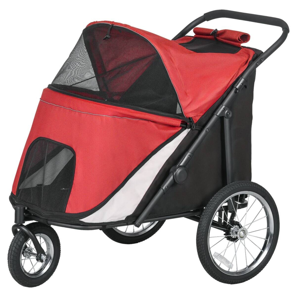 PawHut Hundebuggy rot Stahl B/H/L: ca. 70x97,5x111 cm