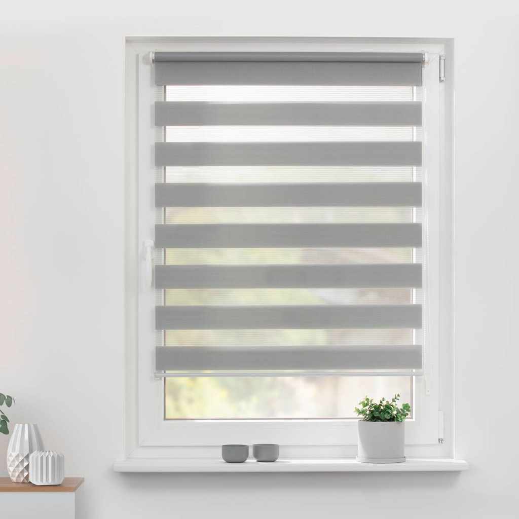 LICHTBLICK Doppelrollo Duo grau B/L: ca. 60x150 cm