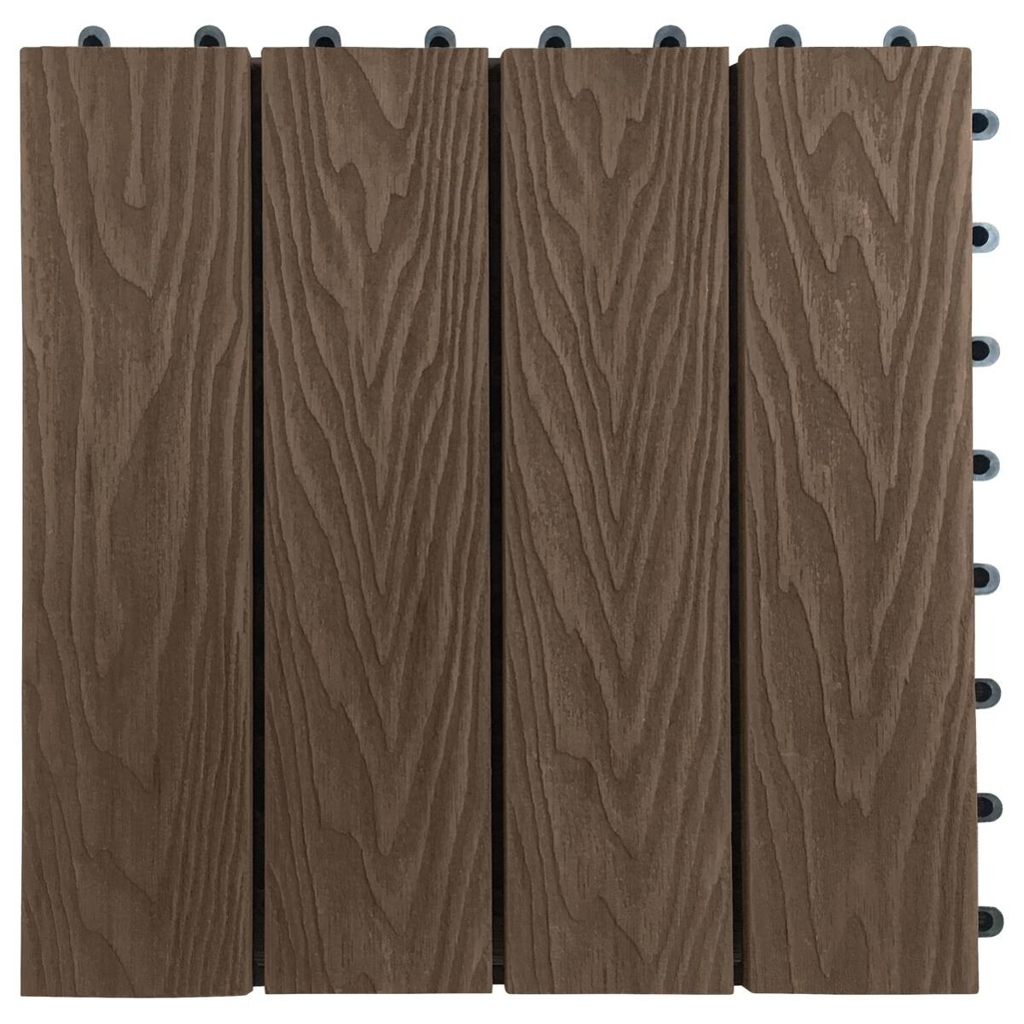 POCOline Terrassenfliese WPC, 6 Stück im Paket kaffee B/L: ca. 30x30 cm