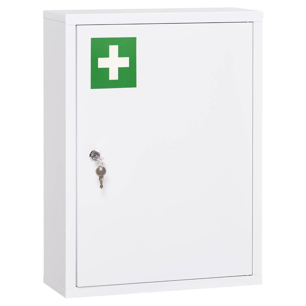 Medizinschrank weiß Edelstahl B/H/L: ca. 15x40x53,5 cm