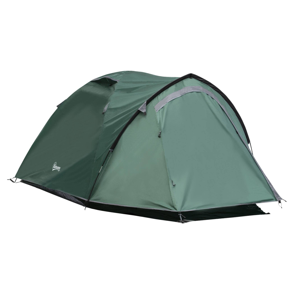 Outsunny Campingzelt grau Polyester B/H/L: ca. 183x130x325 cm
