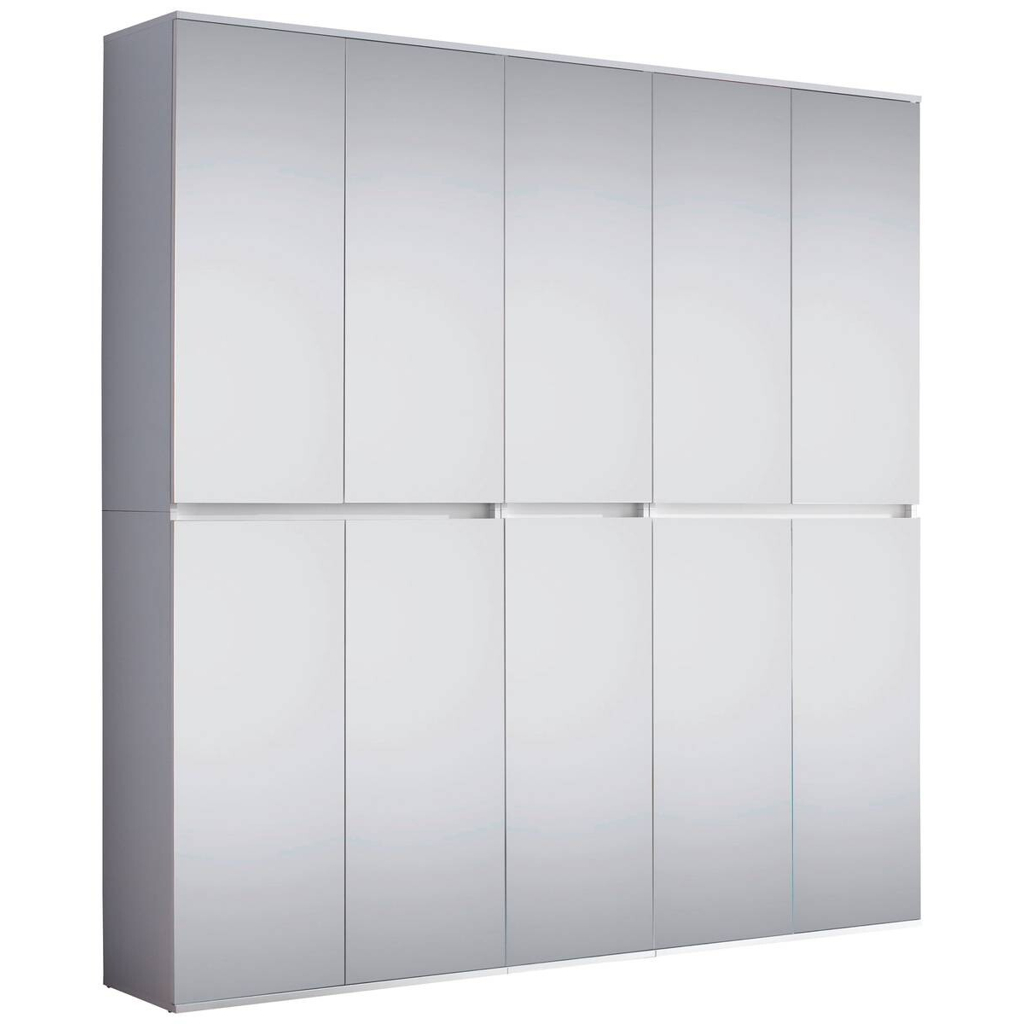 Garderobenschrank Mirror weiß B/H/T: ca. 185x191x34 cm