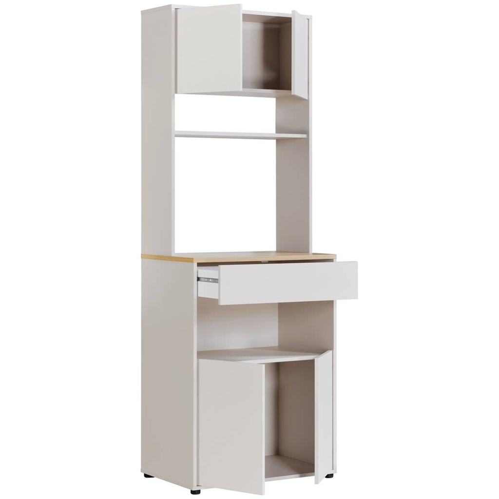 Mehrzweckschrank Kaffeebar Kaschmir Eiche Nachbildung B/H/T: ca. 70x200x45 cm