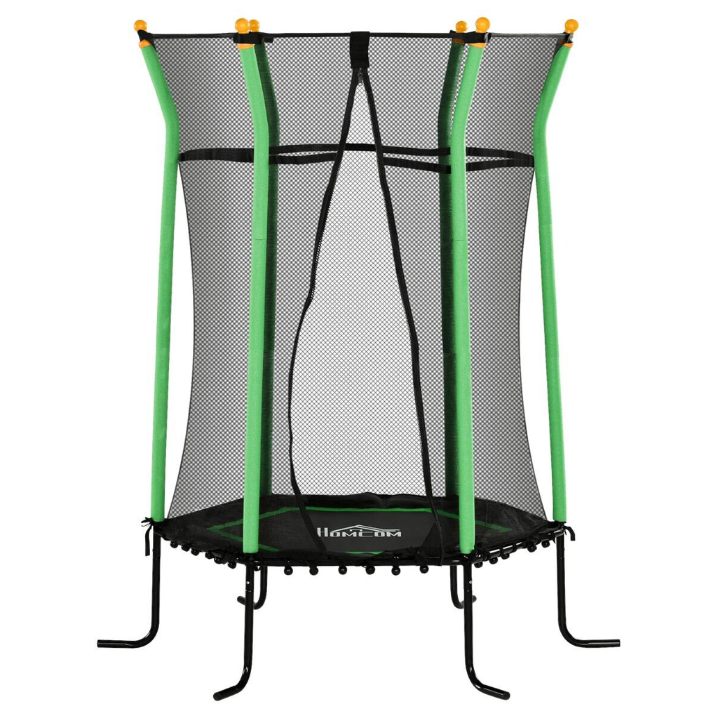 HOMCOM Kindertrampolin grün B/H/L: ca. 163,5x190x163,5 cm