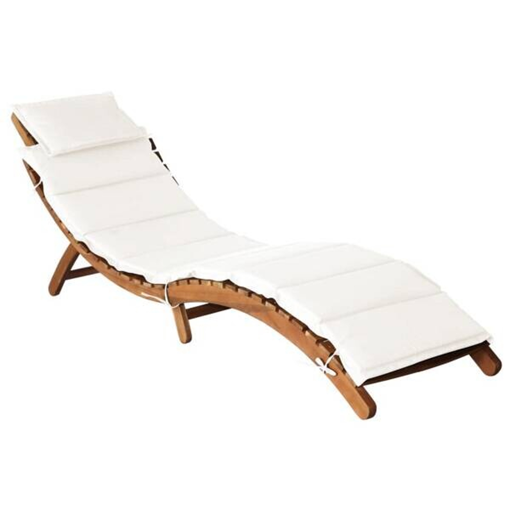 vidaXL Gartenliege braun Polyester B/H/L: ca. 55x64x184 cm