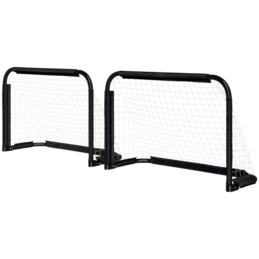HOMCOM Fußballtor schwarz B/H/L: ca. 36x60x90 cm