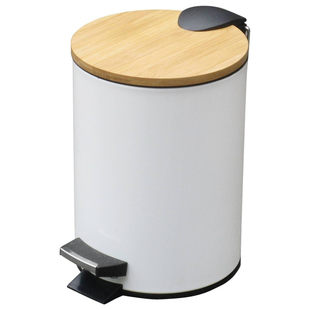 Kosmetikeimer weiß Edelstahl ca. 3 l