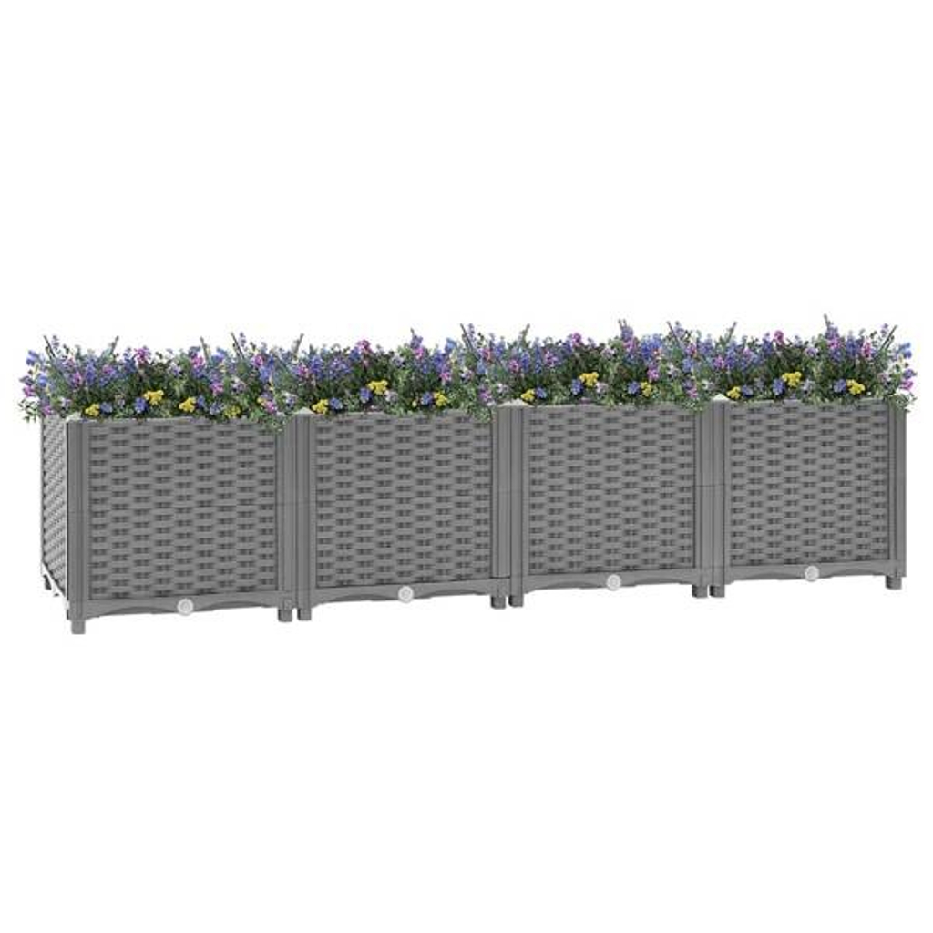 Hochbeet grau Polypropylen B/H/L: ca. 40x38x160 cm