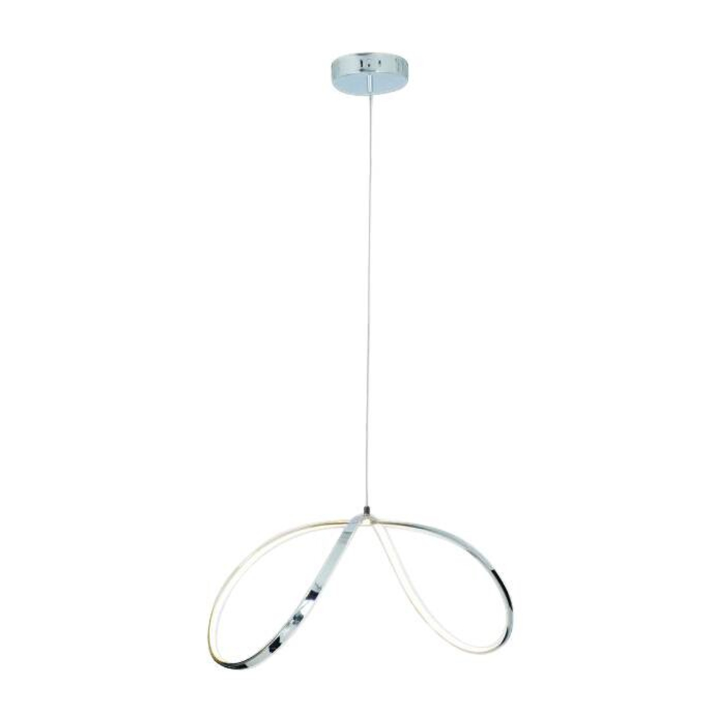 Näve Leuchten LED Pendelleuchte NV7053542 Chrom Metall B/H/L: ca. 32x120x72 cm 1 Brennstellen