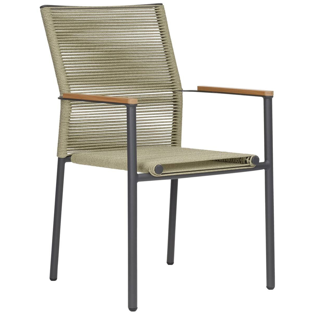 POCOline Gartenstuhl Turin salbei Webstoff B/H/L: ca. 60x87x56 cm