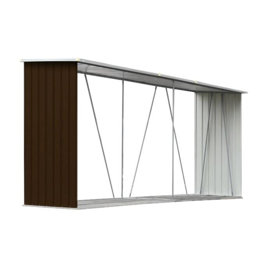 vidaXL Brennholzlager braun B/H: ca. 330x152 cm
