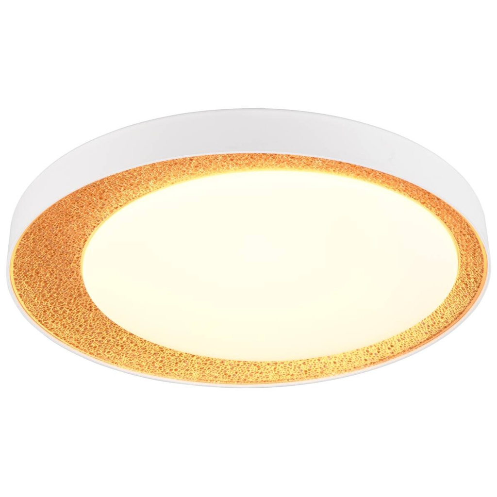 Reality LED-Deckenleuchte Aleta weiß gold Kunststoff H/D: ca. 8x45 cm