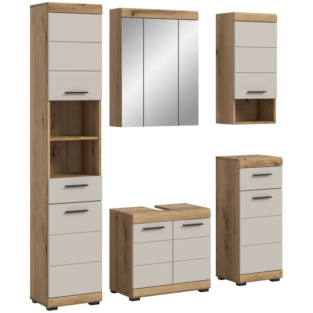 Badezimmer-Set Scout Evoke Oak Nachbildung Kaschmirgrau Nachbildung B/H/T: ca. 164x191x34 cm