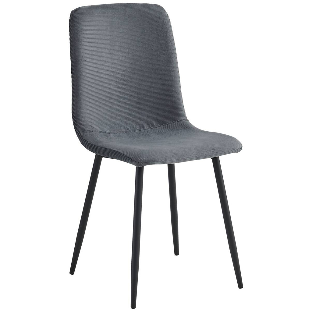Stuhl Leipzig, 4er-Set anthrazit Microfaser B/H/T: ca. 44x92x54 cm