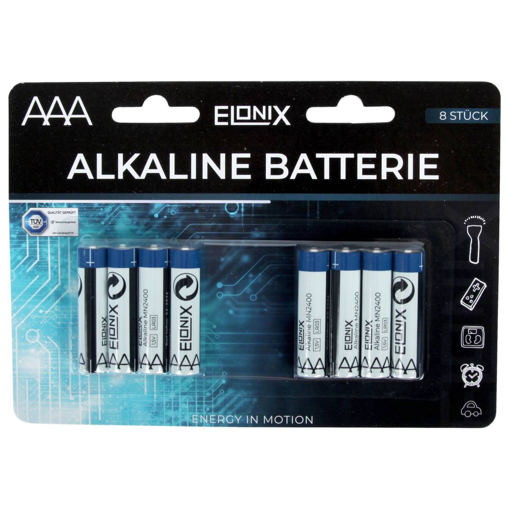 Elonix Batterie AAA/Micro (LR03) 8er Pack