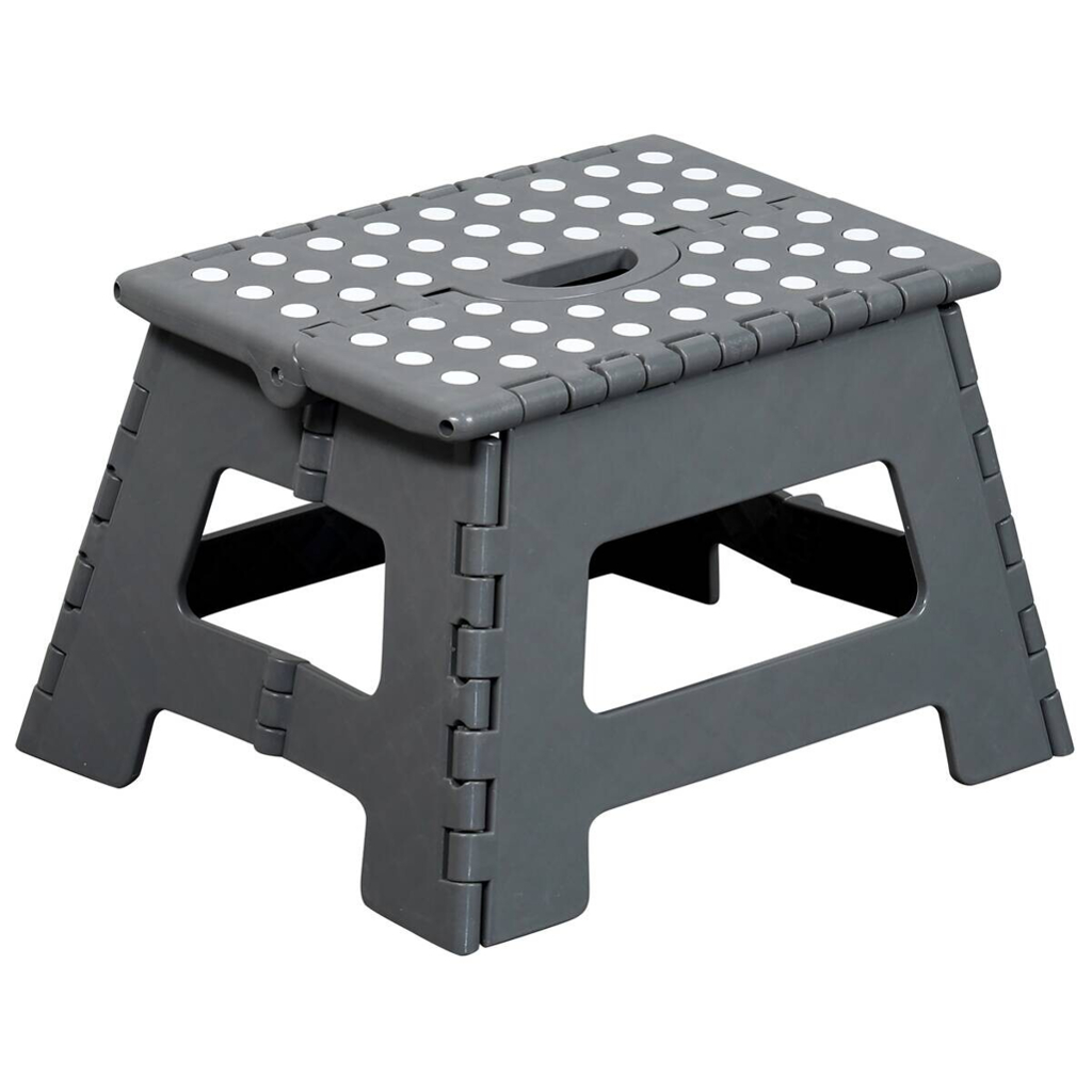 Klapphocker grau B/H/L: ca. 27x6x35 cm