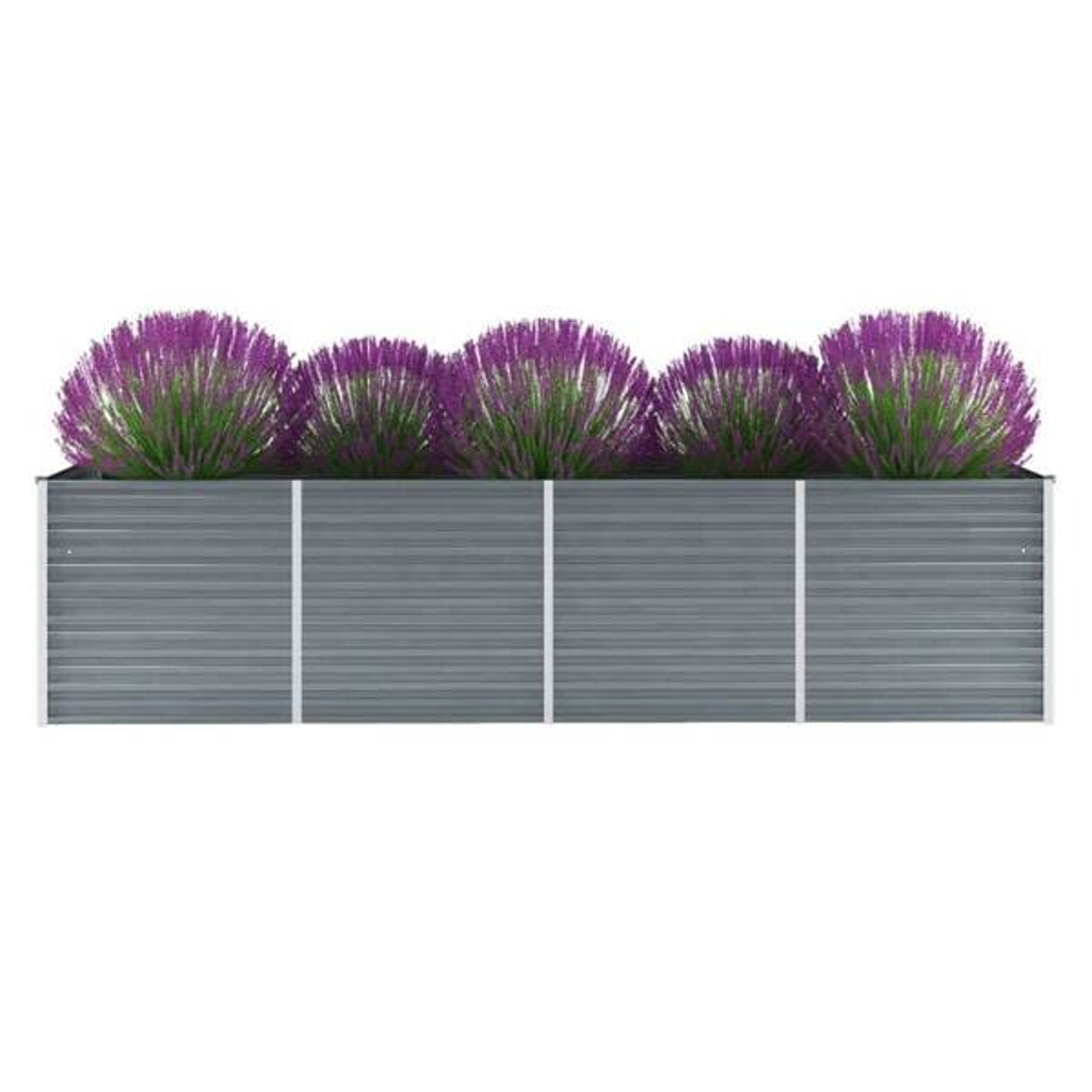 Hochbeet grau Stahl B/H/L: ca. 80x77x320 cm