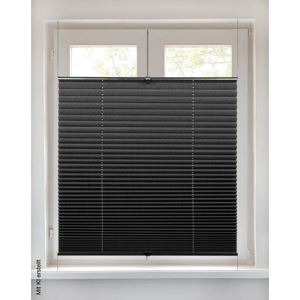 Boviva Spannplissee schwarz B/L: ca. 60x210 cm