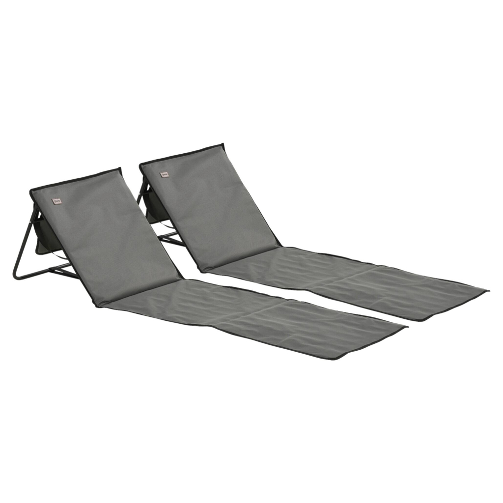 Outsunny Sonnenliege grau Polypropylen B/H/L: ca. 51x142x40 cm