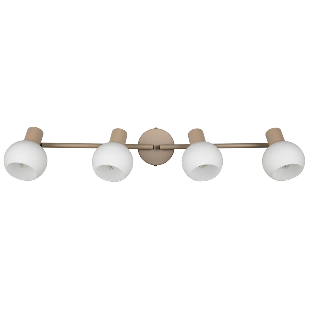 Reality Spot 4-flg. Boba beige Metall B/H/L: ca. 70x18,5x10 cm E14 4 Brennstellen
