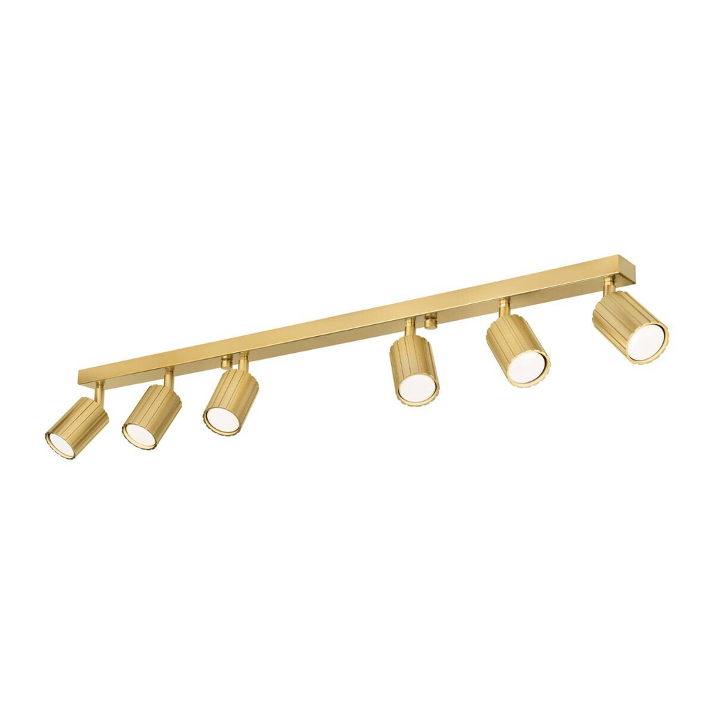 Lamkur Strahler Prisma gold Stahl B/H/L: ca. 6,5x16,5x117 cm 6 Brennstellen