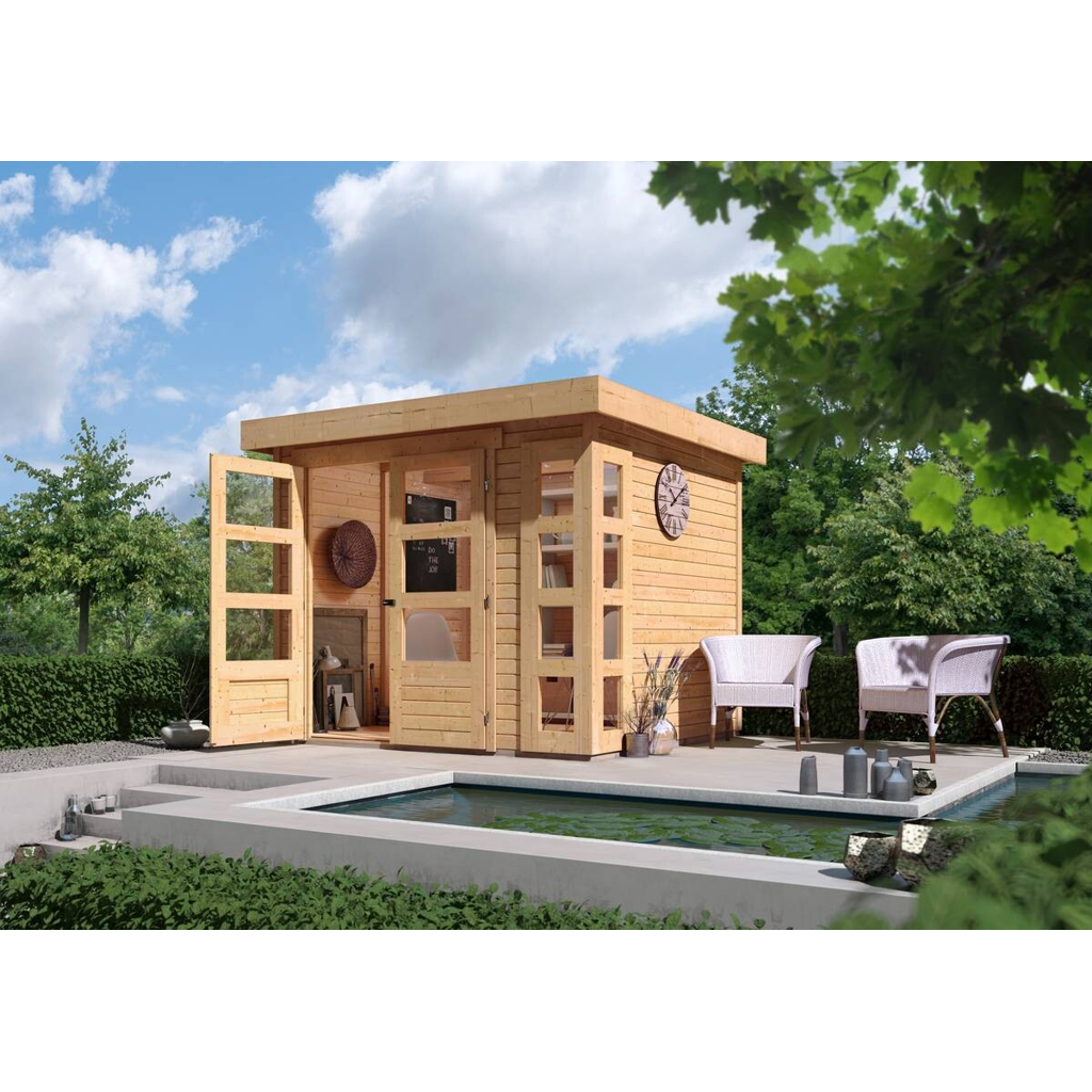 Karibu Gartenhaus Felipo 1 natur B/H/T: ca. 242x217x211 cm