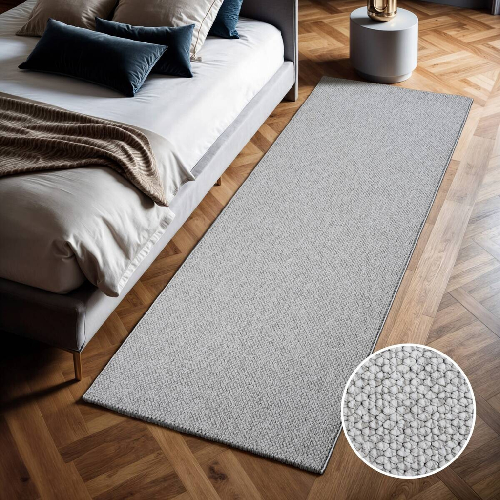 Sanat Teppich LORA PLUS hellgrau B/L: ca. 80x300 cm
