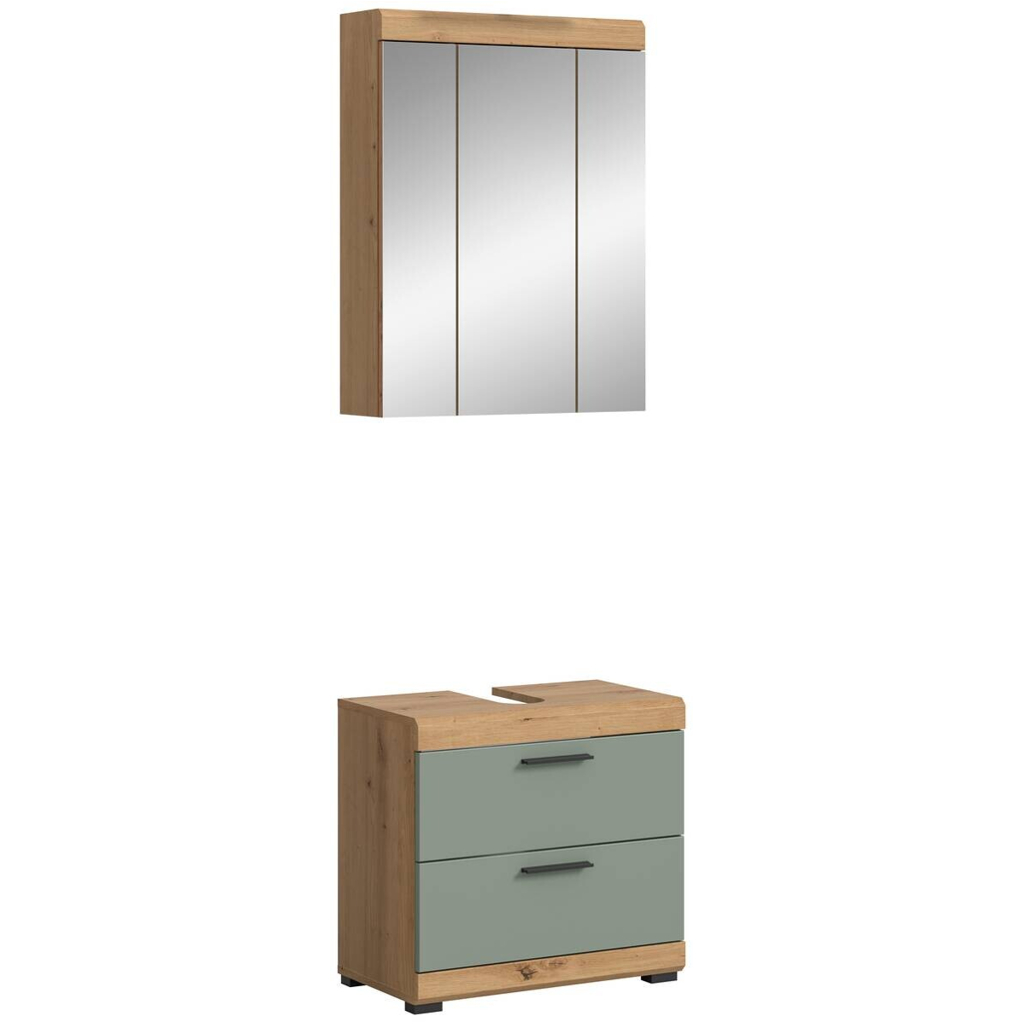 Badezimmer-Set Scout Eiche Artisan Nachbildung salbei Nachbildung B/H/T: ca. 60x191x37 cm