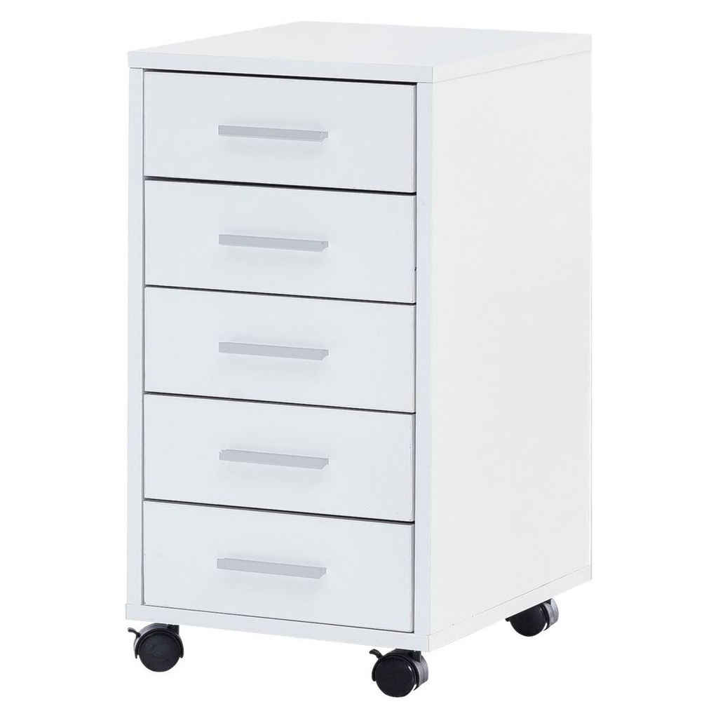 Rollcontainer weiß Spanplatte B/H/T: ca. 33x63x38 cm