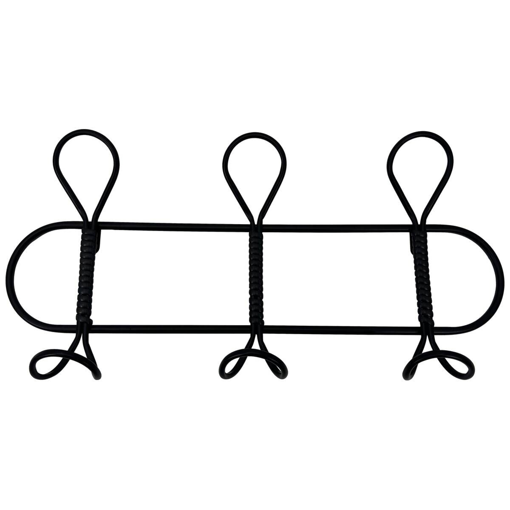Garderobenleiste Sensation schwarz Metall Kunststoff B/H/T: ca. 48x23x6,5 cm