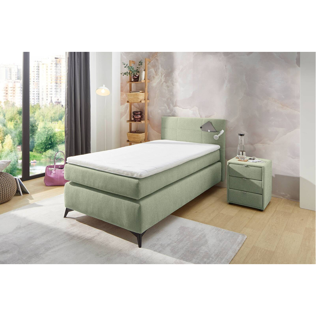 Boxspringbett  Pistazie Liegefläche B/L: ca. 100x200 cm