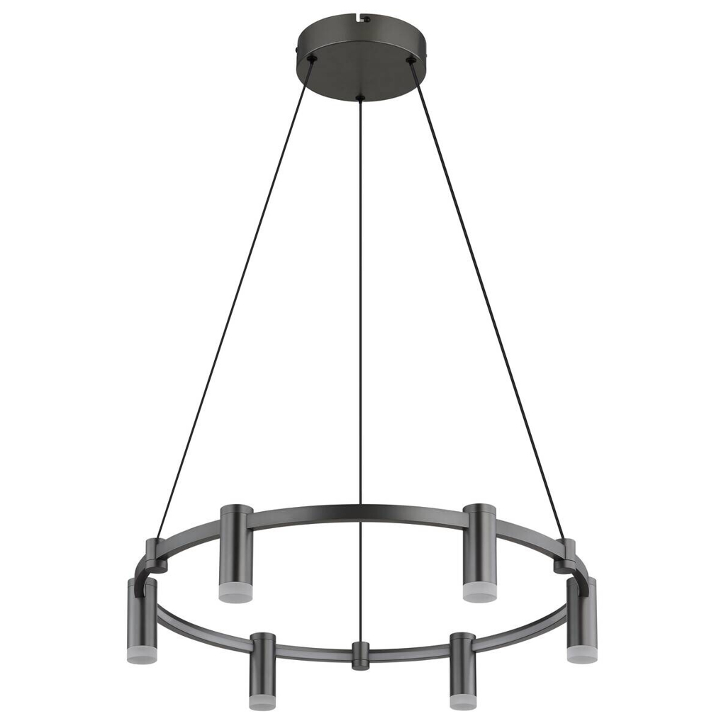 GLOBO Hängeleuchte anthrazit Opal Aluminium Acryl Metall H/D: ca. 120x62 cm 1 Brennstellen
