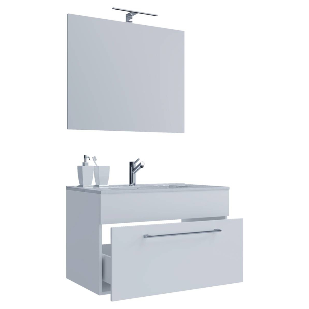 Waschplatz 3tlg-Badinos weiß B/H/T: ca. 80x50x46 cm
