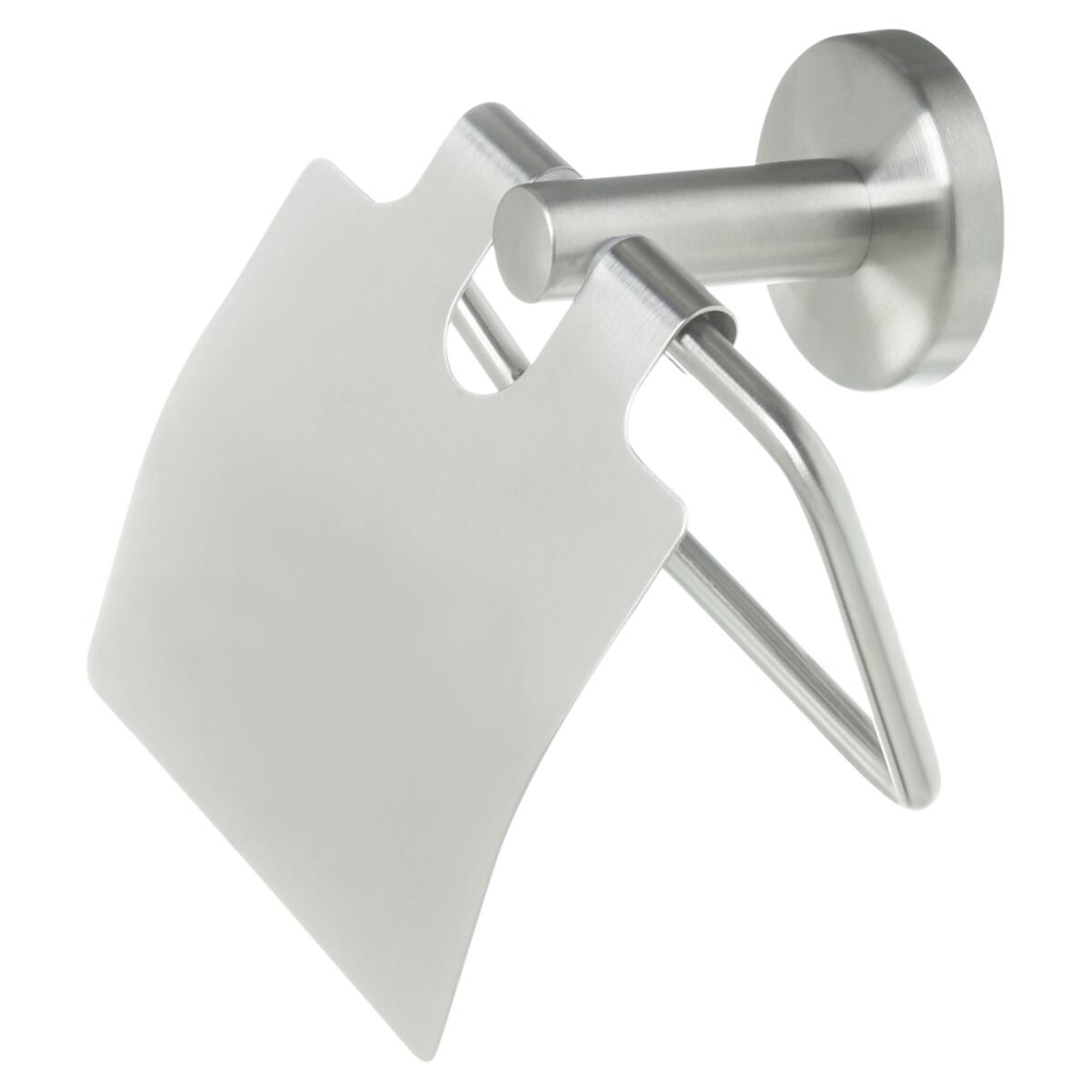 POCOline Toilettenpapierhalter Milano Edelstahloptik Edelstahl B/H/L: ca. 14x7x18 cm